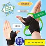 日本製【CERVIN】拇指手腕日常保養帶  左右手兼用 男女適用(黑色), , large
