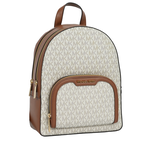 Michael Kors Jaycee 金字塗層帆布拉鍊口袋中款後背包/香草白, , large