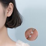 韓版S925迷你五角小星星鋯石耳環  附馬卡收納盒 - , , large
