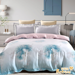 【Betrise】 Simple Blue | C Energy Series 300-Thread 100% Pure Tencel™ Light-Quenched Graphene Quilt/Double-Use Quilt Cover (182 x 212 cm), , large