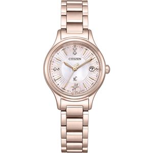 CITIZEN 星辰 XC 輕奢光限量款 晨光 光動能鈦金屬電波女錶 ES9497-61X