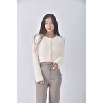 (XL) 質感絨毛白色罩衫二手衣, , large
