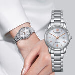 CITIZEN 星辰 光動能簡約女錶-銀 EW2318-73A, , large