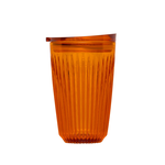 【Huskee】 Reusable Coffee Cup HuskeeRenew Tritan 8oz Amber (w/stopper lid) , , large