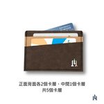 [LOGINHEART]開運竹_內斂咖灰 全防護屏蔽感應卡夾  5卡層皆受屏蔽 防盜刷 防消磁 台灣製造獨家精品, , large