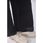 (XL) 高腰質感紡紗黑色長褲二手衣, , large