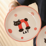 8吋陶瓷深盤【20款可選】陶瓷 圓盤 菜盤 濃湯盤 水餃盤 牛排盤 沙拉盤 水果盤 北歐風 卡通 赫本風 陶瓷盤 田園風 盤子, , large