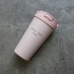 GREEN CUP 芊杯304不鏽鋼陶瓷手提直吸飲兩用保溫杯-櫻花粉-700ml, , large