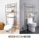 【歐莉克斯】豪華三層馬桶架-咖啡色(超值組合:無痕貼+PP板), , large