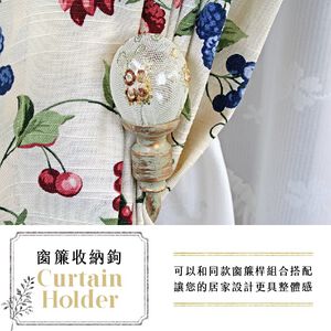 Curtain Tieback Hooks with Embroidered Design – Curtain Accessories | Home Storage | Window Frame Decor | Taiwan Made | Brushed Bronze