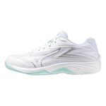 Mizuno Thunder Blade Z 女 排球鞋 穩定 包覆 回彈 白 淺藍 [V1GC237040], , large