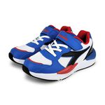 DIADORA迪亞多那 兒童輕量時尚跑鞋 童運動鞋 童鞋 魔鬼氈 透氣 保護後跟 吸震 減壓 健康鞋墊 止滑 黑綠 白藍, , large