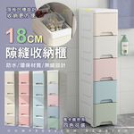 STYLE格調｜繽紛馬卡龍色系隙縫收納櫃(升級置物頂板)【WW-0181】收納櫃 隙縫櫃 廚房收納 衛浴收納【現貨供應】, , large