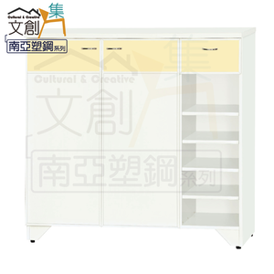 【文創集】妮可 環保3.6尺南亞塑鋼二門單抽鞋櫃(客約商品)