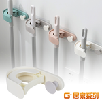 【G+居家】3組無痕貼二用掛勾架(免打孔掛架/拖把架/掛勾/無痕掛鉤/拖把夾/拖把掛架/抹布掛架/工具掛架), , large