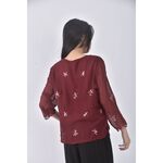 (S) lan ling紅色長袖上衣二手衣, , large