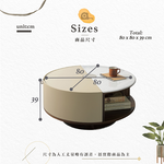 【Hampton 漢汀堡】喬麗石面旋轉茶几, , large
