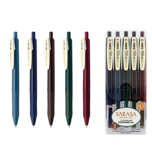 【ZEBRA 斑馬牌】SARASA CLIP 0.5mm 水性 典雅風 鋼珠筆 5支/盒 JJ15-5C-VI