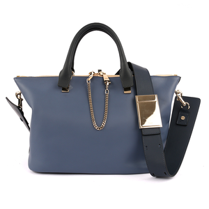 CHLOE' Baylee Small two-tone tote小牛皮/街頭藍