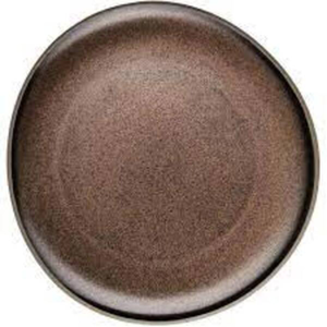 Rosenthal-Junto-shaped round flat plate - brown bronze 22cm