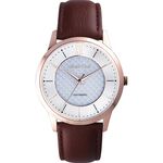 Relax Time RT-108S 太陽能時尚手錶-咖啡x玫瑰金/42mm RT-108S-3M, , large