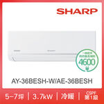 夏普AY/AE-36BESH-W 1-1變頻R32冷暖極致, , large