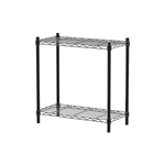 【Y HOUSE】60x30x60cm Lightweight Two-layer Iron Rack Iron Rack Shelf - Painted Black, , large