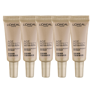 【L'Oréal Paris巴黎萊雅】金致臻顏花蜜奢養眼霜 5ml 5入組 公司貨
