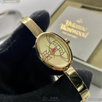 [星晴錶業]Vivienne Westwood手錶,22mm, 32mm,VW00008白金色錶面銀錶殼金色精鋼錶帶款, , large
