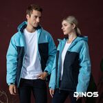 【DINOS】連帽休閒鋪棉防風防潑水外套 M/湖水藍, , large