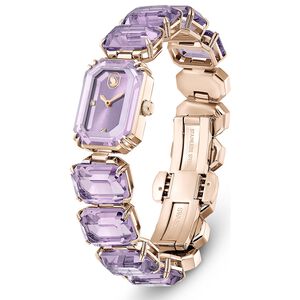 SWAROVSKI 施華洛世奇 八角方形水晶手鍊手錶 女錶-紫色/23x17mm(5722364)