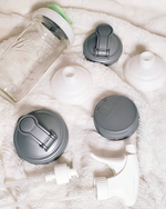 reCAP® Mason Jars Lid POUR cap 螢光白窄口梅森罐專用飲料杯蓋 全新升級防漏/飲料隨行杯/提把蓋/飲料蓋/冷水壺, , large