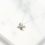 【Angel & Me】展翅 飛翔 小鳥 s925 純銀 項鍊 生日 聖誕節禮物, , large