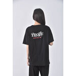 (XL) d m studio運動開衩黑色短袖上衣二手衣, , large