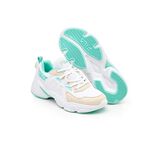Kixpress-Fila Hidden Tape 10 女 運動休閒鞋 舒適 穿搭 厚底鞋 老爹鞋 白綠 [5-C329Z-565], , large