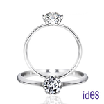 [ides愛蒂思] 幸福捧花。GIA 30分E/SI1八心八箭完美3EX車工鑽石戒指求婚戒 (戒圍請於訂單備註), , large
