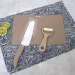 【KYOCERA京瓷】40週年限量版 經典莫蘭迪色系 抗菌陶瓷刀 削皮器 砧板 超值三件組-(刀刃17cm)-抹茶綠, 抹茶綠, large