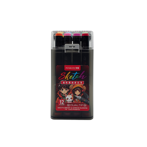 Sketch Dual-Tip Oil-Based Marker Set (12 Colors)