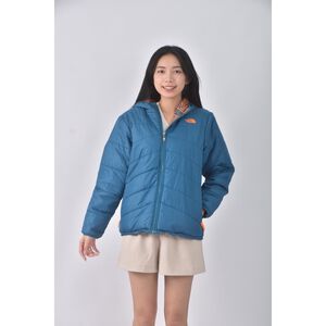 (S) the north face質感連帽藍色外套二手衣