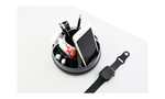 【O-Life】Semi-circular rotating storage box-black and gray, , large