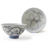 [豐名日本餐具] 4.0"碗 兔子 水青 / C04RB0-189-4, , large