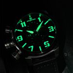 elegantsis 愛樂時 JF48QS-陸海空三軍大錶徑三眼計時手錶-陸軍綠/48mm ELJF48QS-OG05L, , large