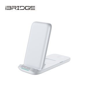 iBRIDGE Folding 3-in-1 Wireless Charger - White