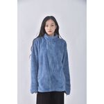 (XL) 質感高領藍色外套二手衣, , large