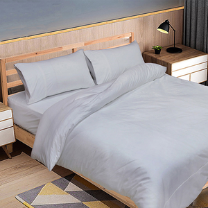 FITNESS 純棉素色雙人被套-灰色