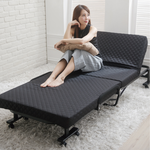 《Simple Life》No assembly required 14-section folding bed (with free bed bag) - Black S-22, , large