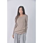 (M) maternity質感棕色長袖上衣二手衣, , large