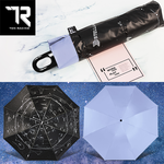 [TDN] One-Touch Auto-Fold Ultra-Light Starry Cooling Umbrella – Black Coating Reverse Umbrella (B7433) –Purple, , large