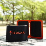 【iSOLAR】10W折疊式太陽能充電器 可接行動電源(買就送5000mAh太陽能行動電源), , large