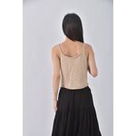 (S) yifan韓牌質感無袖杏色上衣二手衣, , large